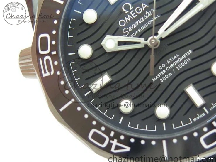 0121 Seamaster Diver 300M Real Ceramic Case VSF 1:1 Best Edition on Black Rubber Strap A8806 (Free Nato) SunProtective 7935